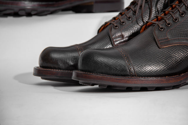 Dark Cognac Hatchgrain Shell Cordovan