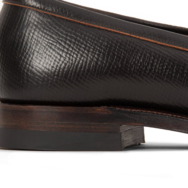 Bristol Loafer - Mahogany Hatchgrain Shell Cordovan® - VIBERG